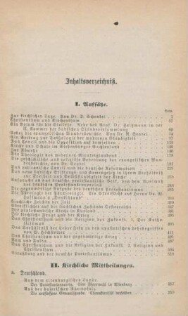III-VI Inhaltsverzeichnis