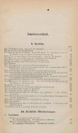 III-VI Inhaltsverzeichnis