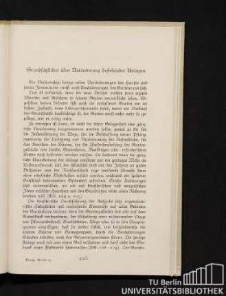 Grundsätzliches über Umänderung bestehender Anlagen