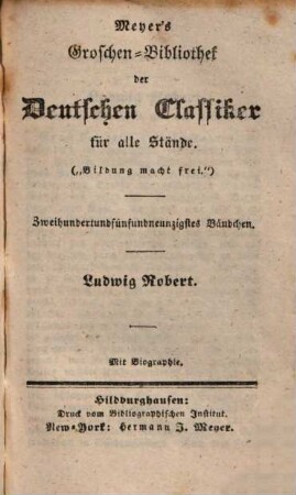 Ludwig Robert : Mit Biographie