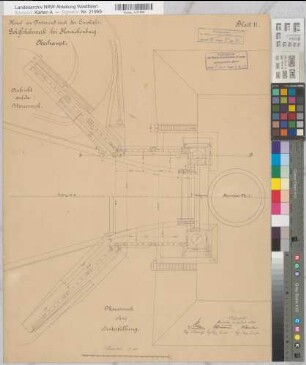 Henrichenburg (Castrop-Rauxel) Schachtschleuse (Schiffshebewerk) Blatt 11 Aufsicht auf das Mauerwerk 1894 1 : 100 64 x 50 Zeichnung Offermann Wasser- und Schiffahrtsdirektion Münster