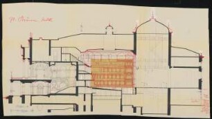 Stadttheater, Brünn: Längsschnitt 1:100