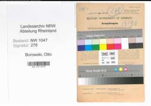 Entnazifizierung Otto Borowski , geb. 27.09.1902 (Schlosser)