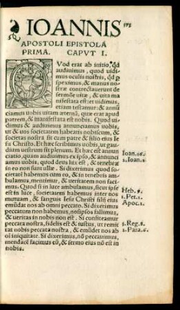Ioannis Apostoli Epistola Prima.