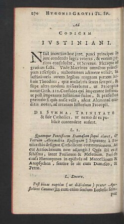 Ad Codicem iustiniani.