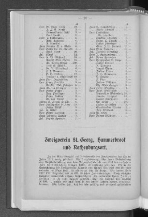 Zweigverein St. Georg, Hammerbrook und Rothenburgsort.