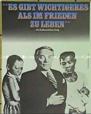 Satireplakat zu einer Äußerung des amerikanischen Außenministers Alexander Haig