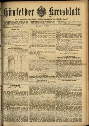 Ausgabe vom Dienstag, den 17. Juni 1913.