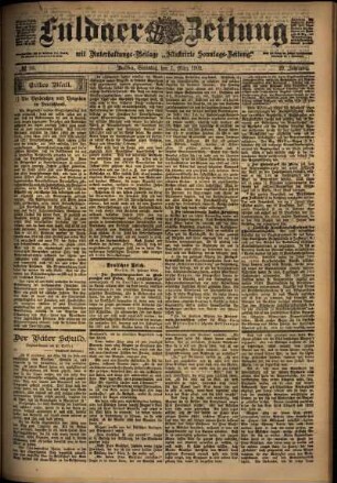 Erste Ausgabe vom Samstag, den 01. März 1902.