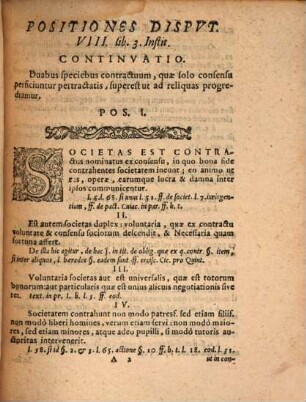 Disp. VIII. lib. III. ... de societate et mandato