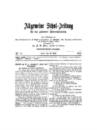 Rückblick auf F. Hartmann's Ideal eines Gymnasiums. Zur Reform eines höheren Schulwesens
