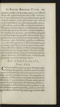 De Contrariis. Cap. XLI.
