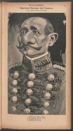 Mariscal Hermes da Fonseca, presidente electo del Brasil - [Caricatura] : De mi Guignol