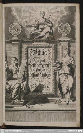 Biblia Das ist Die Gantze Heilige Schrifft Teutsch D. Mart: Luthers cum Gratia e Privilegio Zu finden bey Joh: Heinrichens Wittib