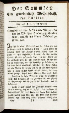 Ein und dreisigstes Stück.