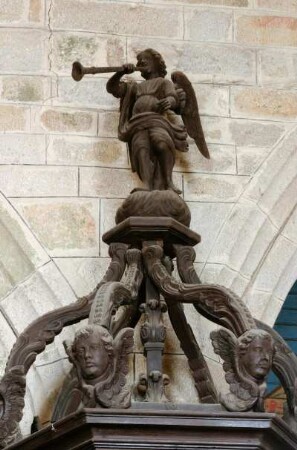Frankreich. Bretagne. Finistere. Plogonnec. Eglise Saint Thurien. 16 Jahrhundert. Kanzel