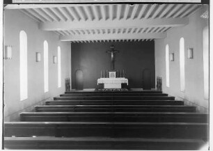 Einweihung des Erzbischöflichen Studienheims St. Fidelis; Kirchenraum, Blick zum Altar