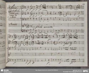 Aria: Voi d'un fedele amante