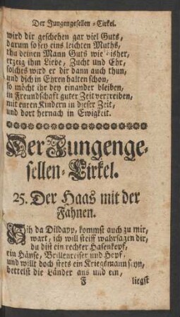Der Jungesellen-Cirkel.