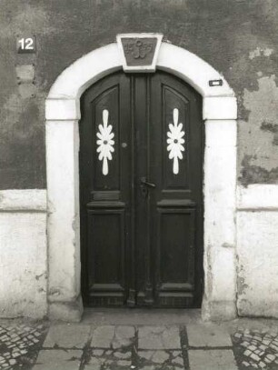 Meißen-Altstadt, Uferstraße 12. "Gasthaus zur Seemannsruhe" (Wohnhaus) (bezeichnet 1595). Portal