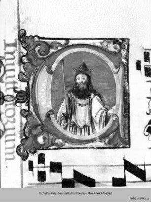 Antiphonar A : Historisierte Initiale A: Alttestamentarische Person