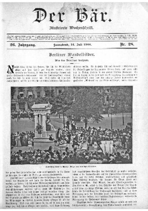 Sonnabend, 14. Juli 1900 Nr, 28