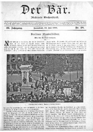 Sonnabend, 14. Juli 1900 Nr, 28