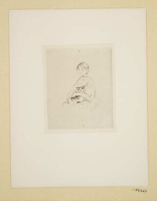 Junges Mädchen mit Katze