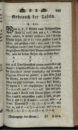 Gebrauch der Tafeln.