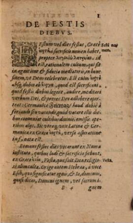 Matthaei Dresseri De Festis Diebvs Christianorvm, Ivdaeorvm, & Ethnicorum : Liber, Quo origo, caussa, ritus & vsus eorum exponitur