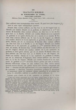 Tractatus Sphaerae di Bartolomeo da Parama. Parti prima e seconda (Biblioteca Vitoriao Emanuele, codice « Santa Croce, n ... ) (Fine).