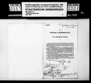 Hagelschlag und Hochwasserschäden, Unterstützung der Geschädigten im Oberamtsbezirk (Buttenhausen)