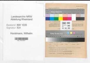 Entnazifizierung Wilhelm Horstmann , geb. 03.08.1887 (Angestellter)
