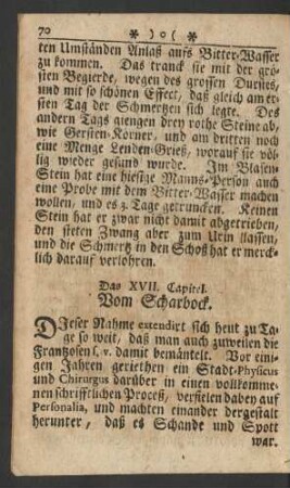 Das XVII. Capitel. Vom Scharbock