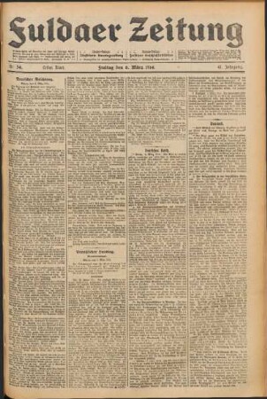 Ausgabe vom Freitag, den 06. März 1914.