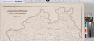 Nordrhein-Westfalen. Verwaltungsgrenzen. Stand: 1.1.1973. Mit Übersicht über Regierungsbezirke und Kreise. Landesplanungsbehörde des Landes Nordrhein-Westfalen, Düsseldorf / Druck u. Verlag: Willy Grösschen, Dortmund