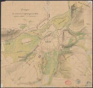 Croquis der nächsten Umgebungen von Metz
