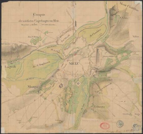 Croquis der nächsten Umgebungen von Metz