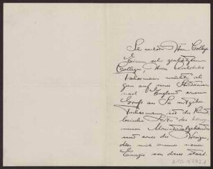 Schreiben an Hermann Muthesius (Brief)
