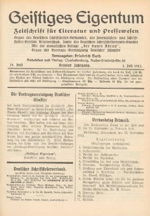 Heft 19 (1. Juli 1913)