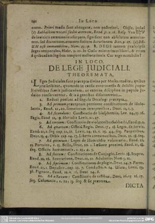 In Loco. De Lege Judiciali