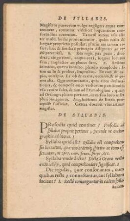 De Syllabis.