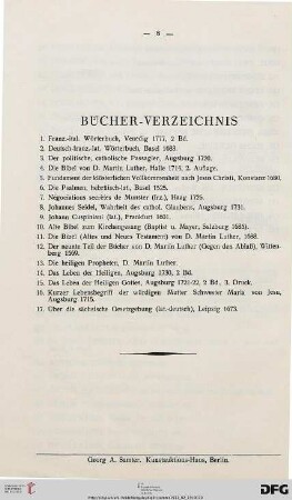 Bücher-Verzeichnis