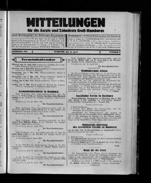 Jahrgang 1931, Hamburg, den 26. April, Nummer 17