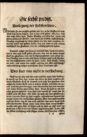 Die sechst predig.