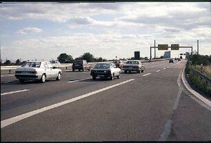 Ausfahrt aus Tangente Südwest (Mannheim Richtung Mannheim-Neckarau) zu Fahrbahn West der B38a (Mannheim-Neuostheim Richtung Mannheim-Neckarau)