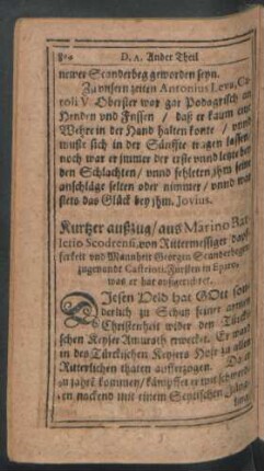 Kurtzer außzug/ aus Marino Barletio Scodrensi ...