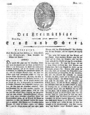 Nro. 111, Donnerstag den 5. Juny 1806