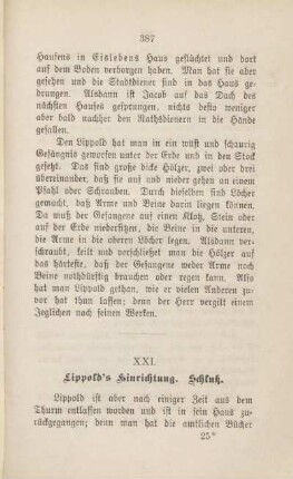 XXI. Lippold's Hinrichtung. Schluß