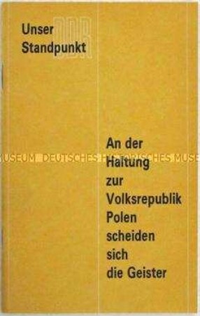 Heft mit der Wiedergabe von Zeitungsartikeln zur Haltung der Europäischen Gemeinschaft zu Polen anlässlich der Gewerkschaftsbewegungen - Sachkonvolut